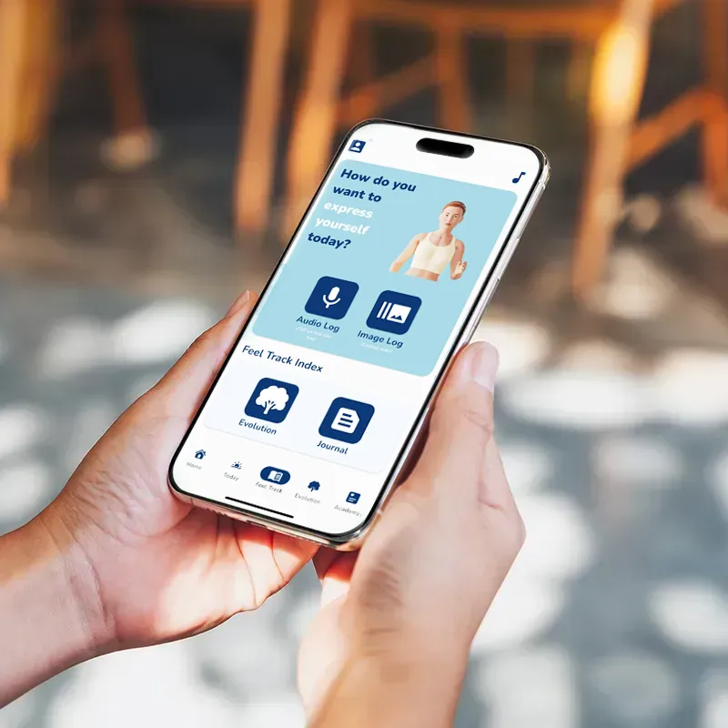 IKI Health application mockup showing patient tracking interface
